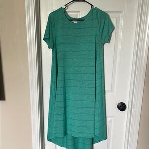 Super soft Green Striped Carly T-Shirt Dress